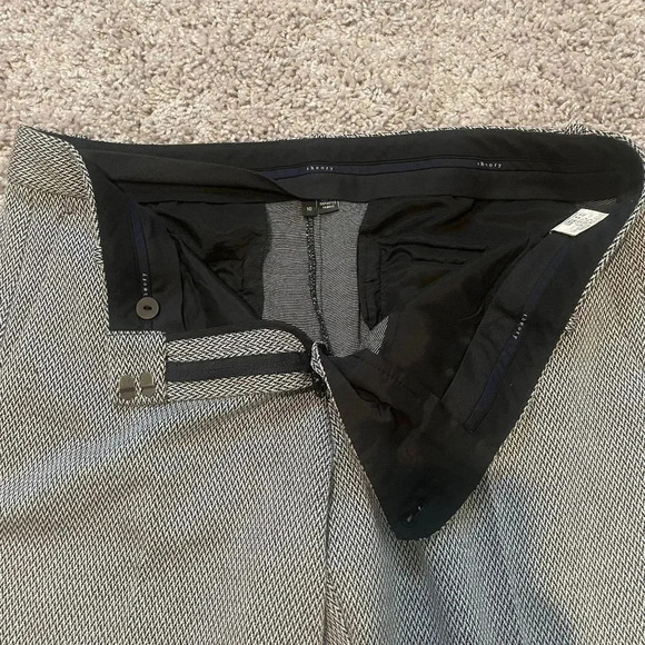 Theory Treeca Pants Trousers Womens Size 10 Black and White Houndstooth - Picture 4 of 9